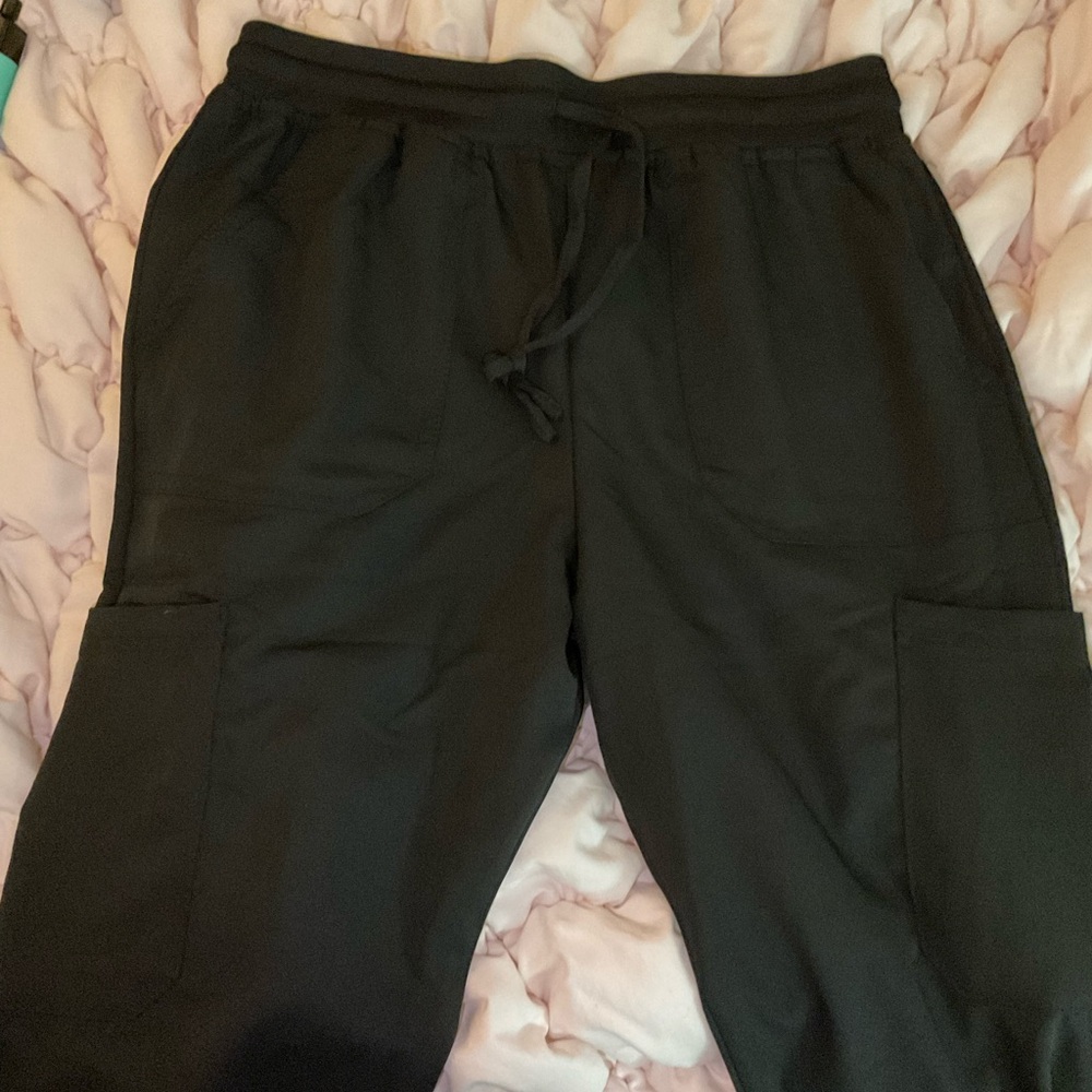 “Get to work” stretch fashion nova scrub pants